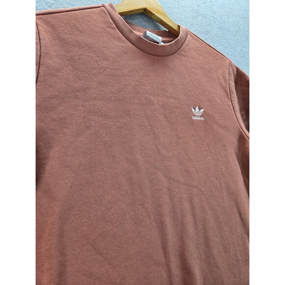 Adidas Kids Clay Color Brown Crew Neck Lightweight Sweater Sz Large 13-14 YO - Picture 3 of 5